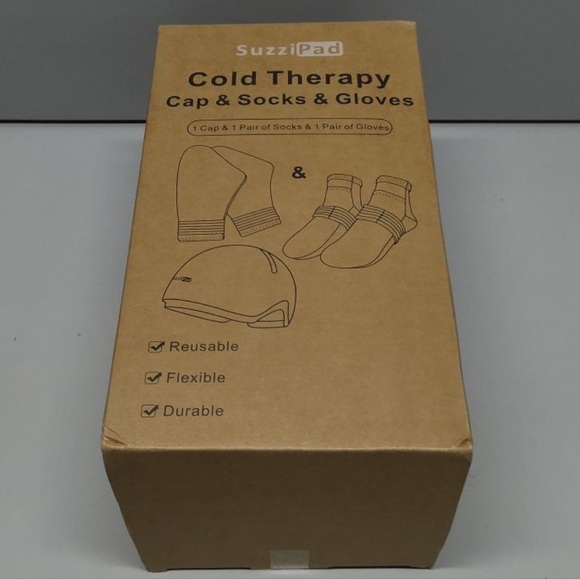 Other - SuzziPad Cold Therapy Set Cap Socks Gloves Pink Reusable NEW